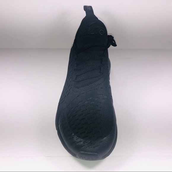 Nike Air Max 270 GS Triple Black Athletic Sneakers - Picture 2 of 9